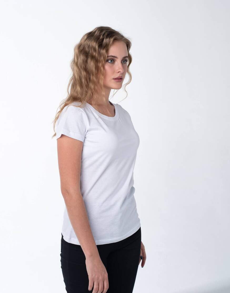 Белая женская футболка оптом