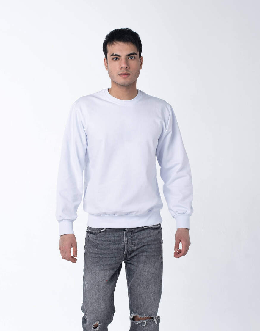 Белый свитшот мужской оптом