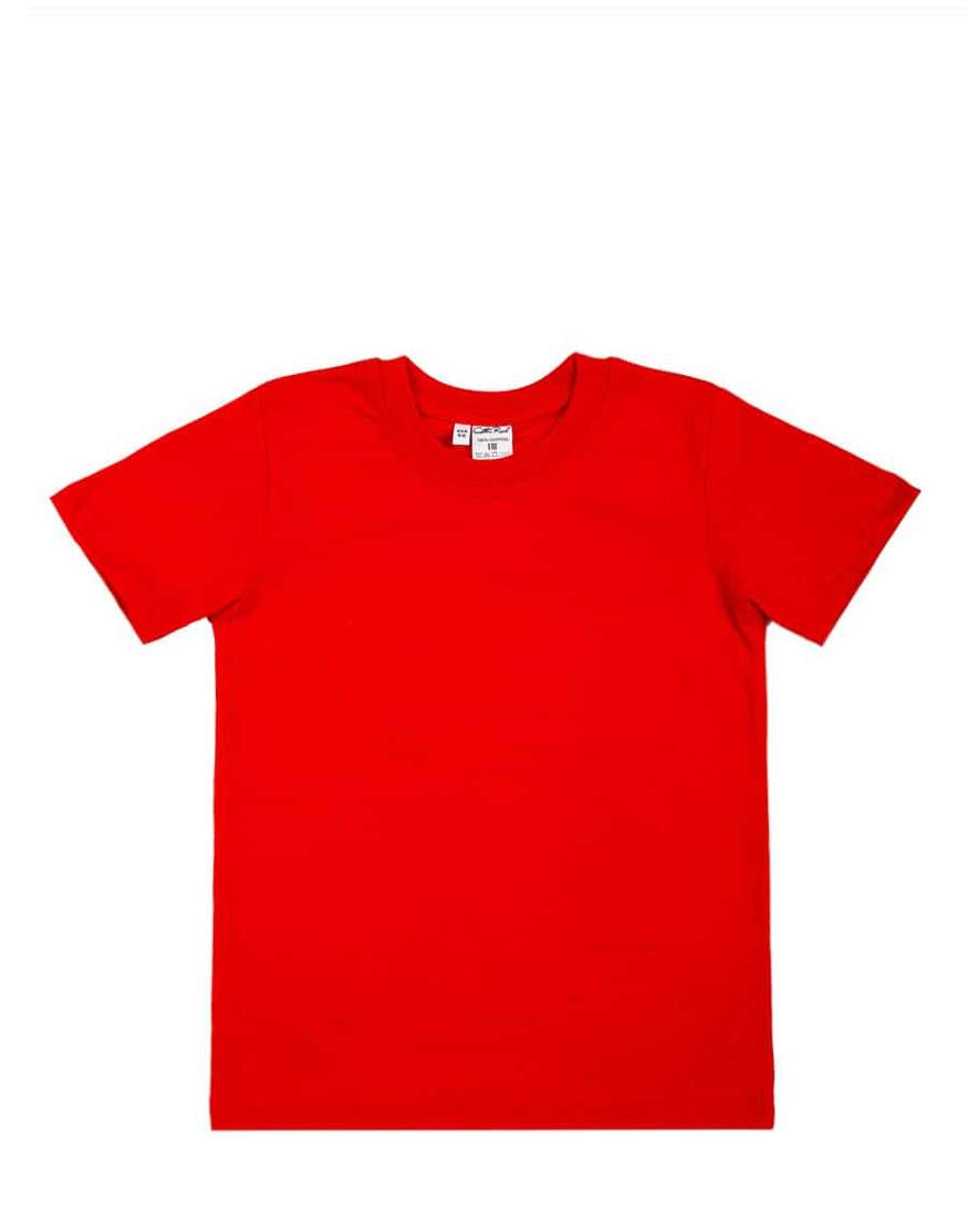 Красная детская футболка оптом